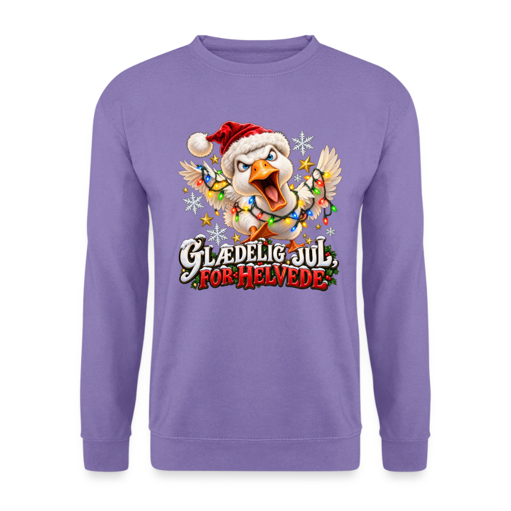CityShirts - Sweatshirt - Glædelig jul, for helvede – julegås - CS025 - lavendel
