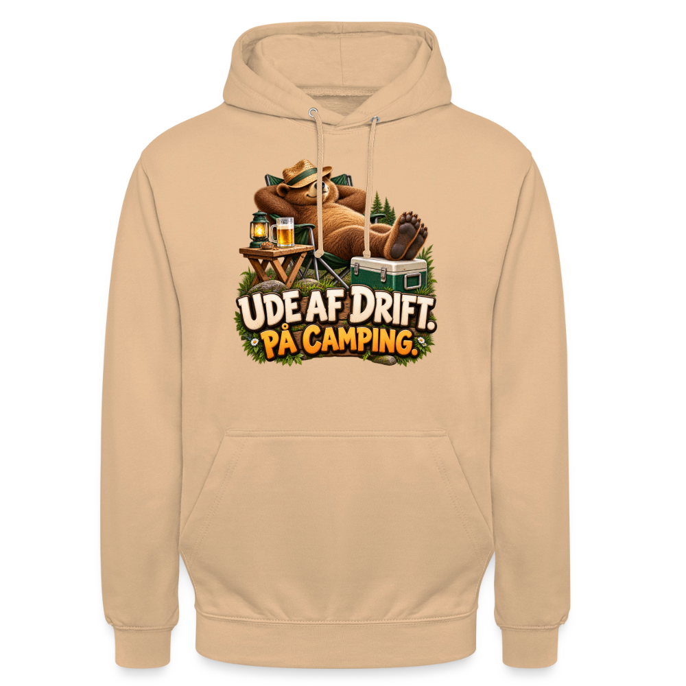CityShirts - Hoodie - Ude af drift. På camping. - CS035 - fersken