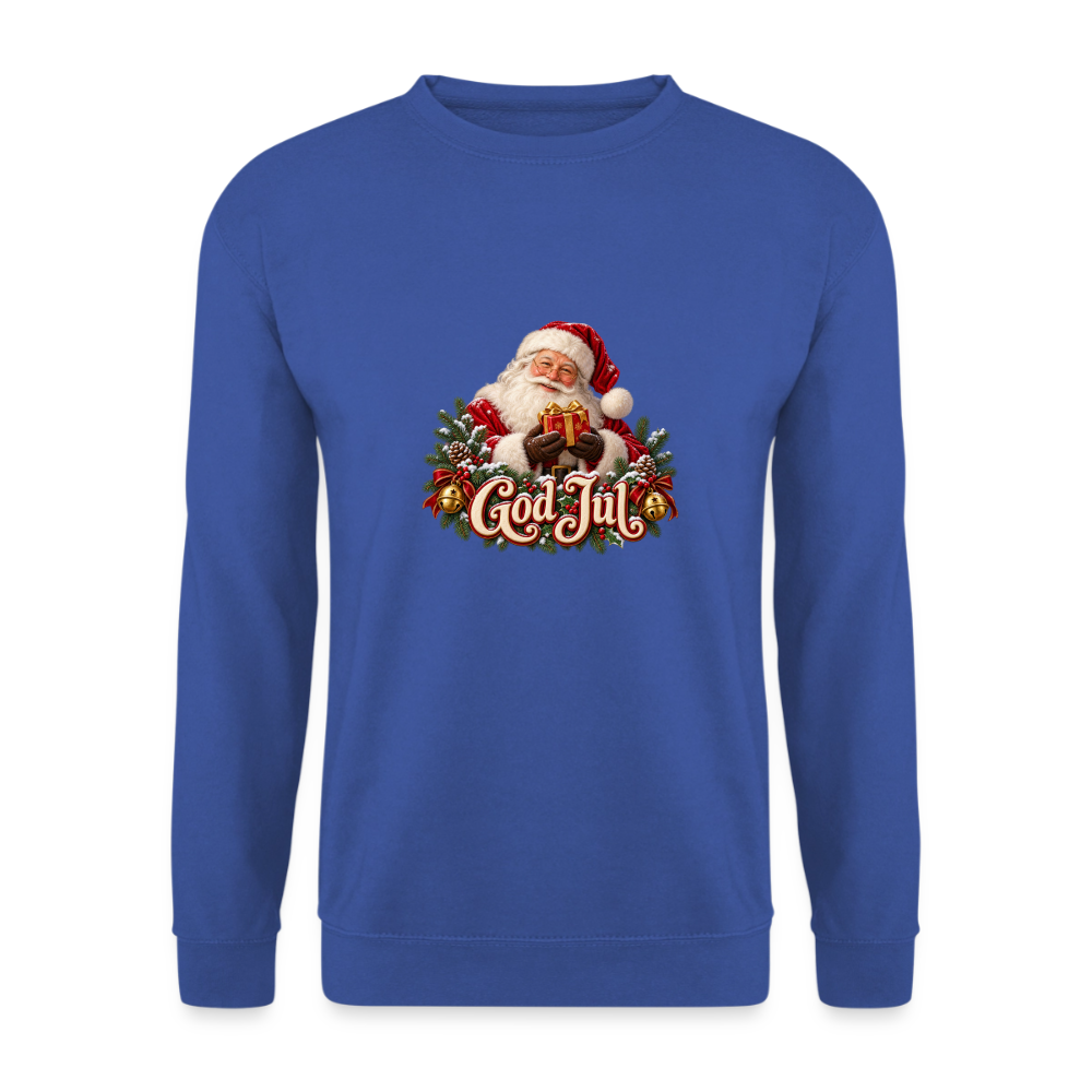 CityShirts - Sweatshirt - God Jul – klassisk julemand - CS058 - kongeblå