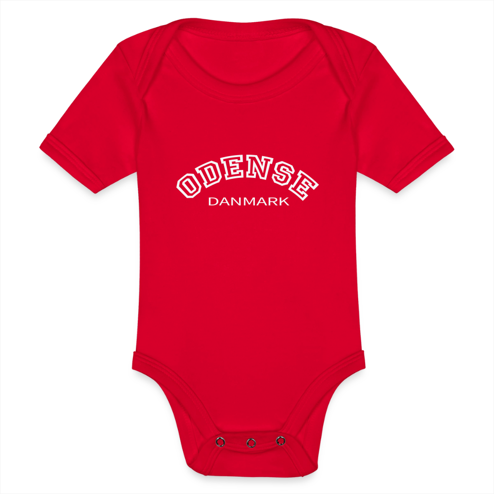 Økologisk Kortærmet Baby Body – Odense - red