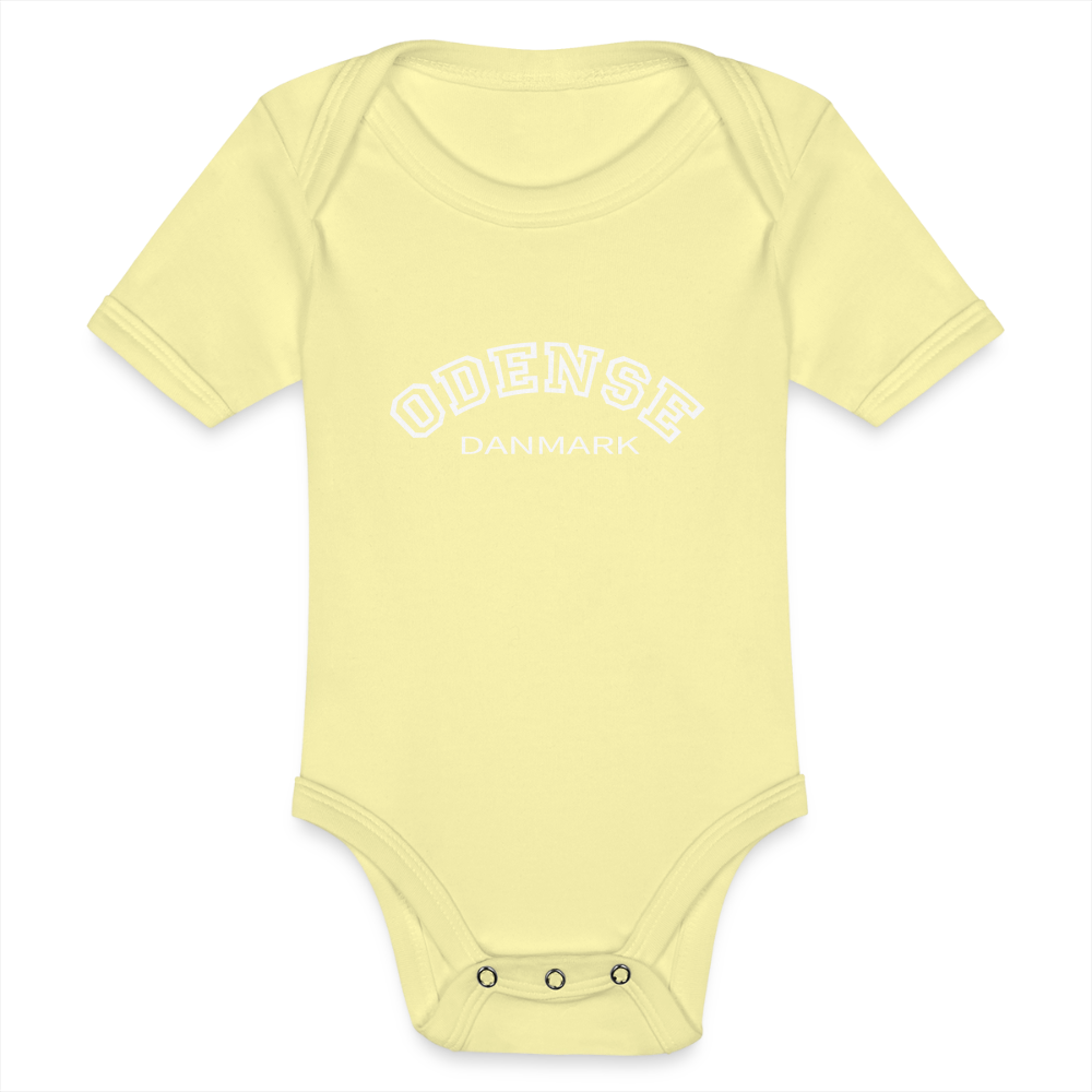 Økologisk Kortærmet Baby Body – Odense - washed yellow