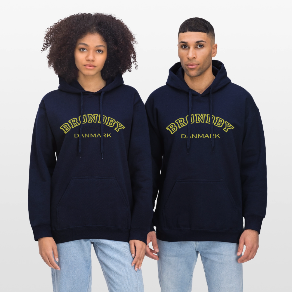 Unisex Hoodie - BRØNDBY x DANMARK - navy