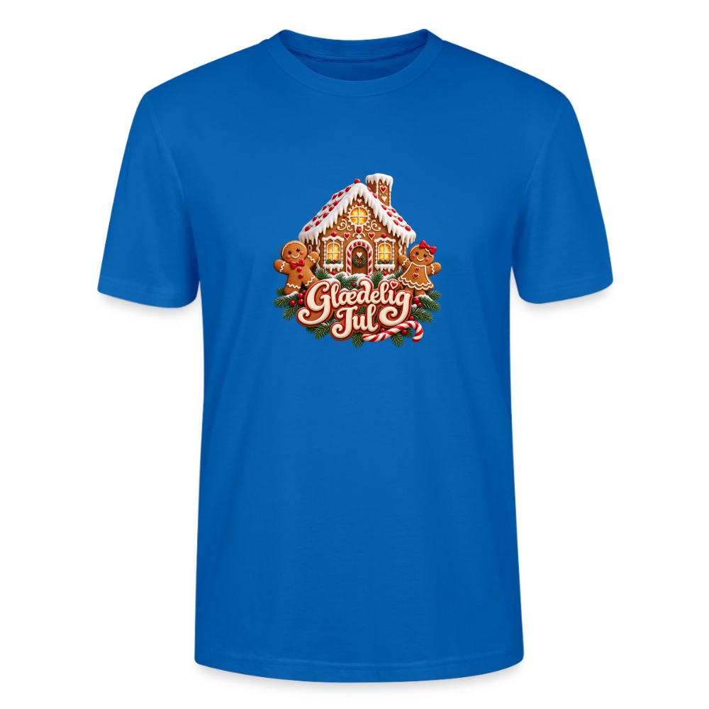 CityShirts - T-shirt - Glædelig Jul – peberkagehygge - CS067 - påfugleblå