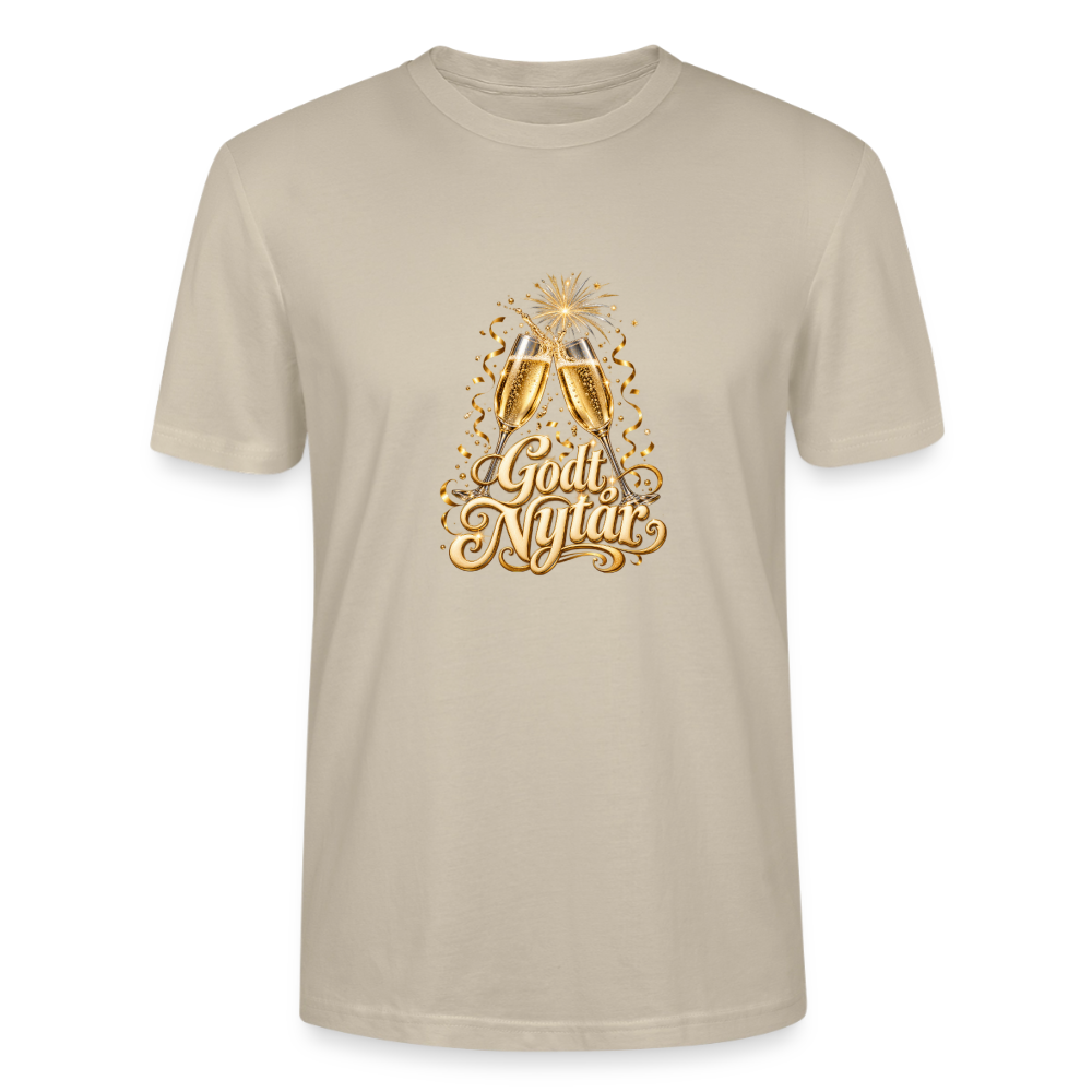 CityShirts - T-shirt - Godt Nytår – champagne og fyrværkeri - CS066 - beige
