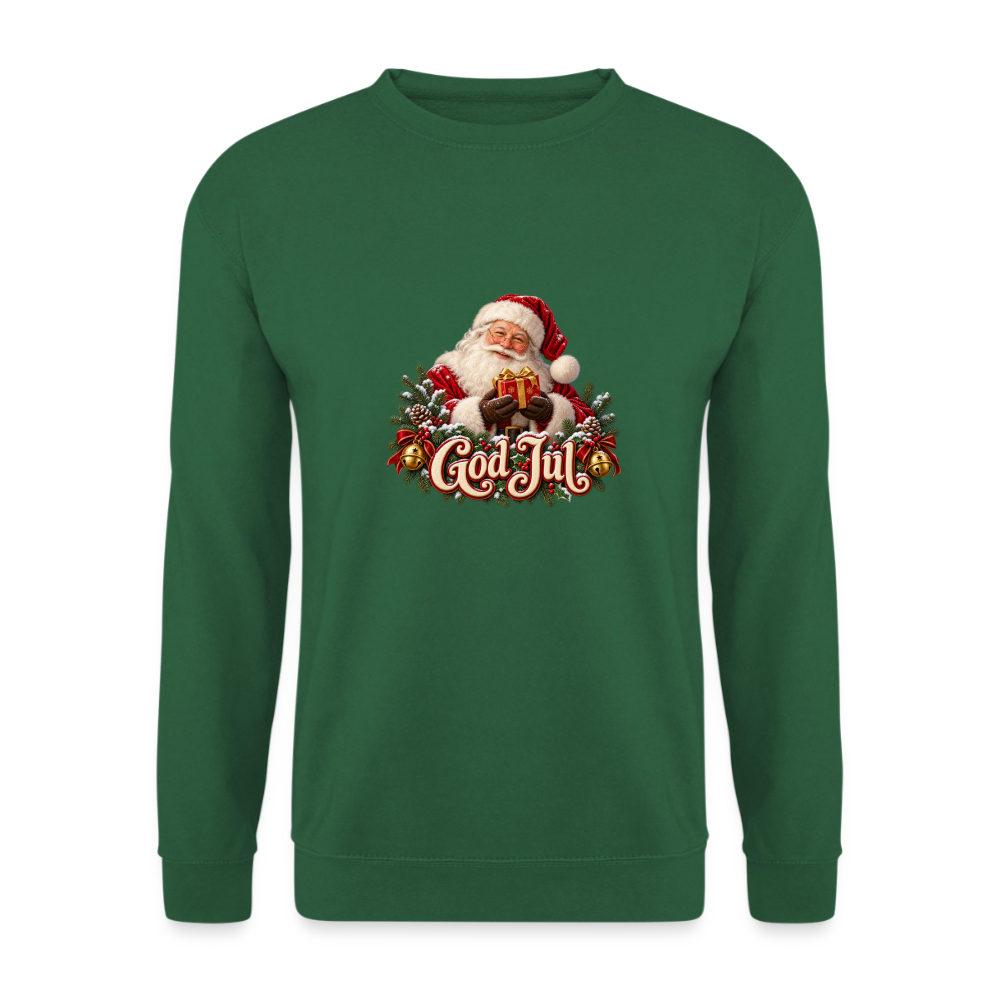 CityShirts - Sweatshirt - God Jul – klassisk julemand - CS058 - grøn