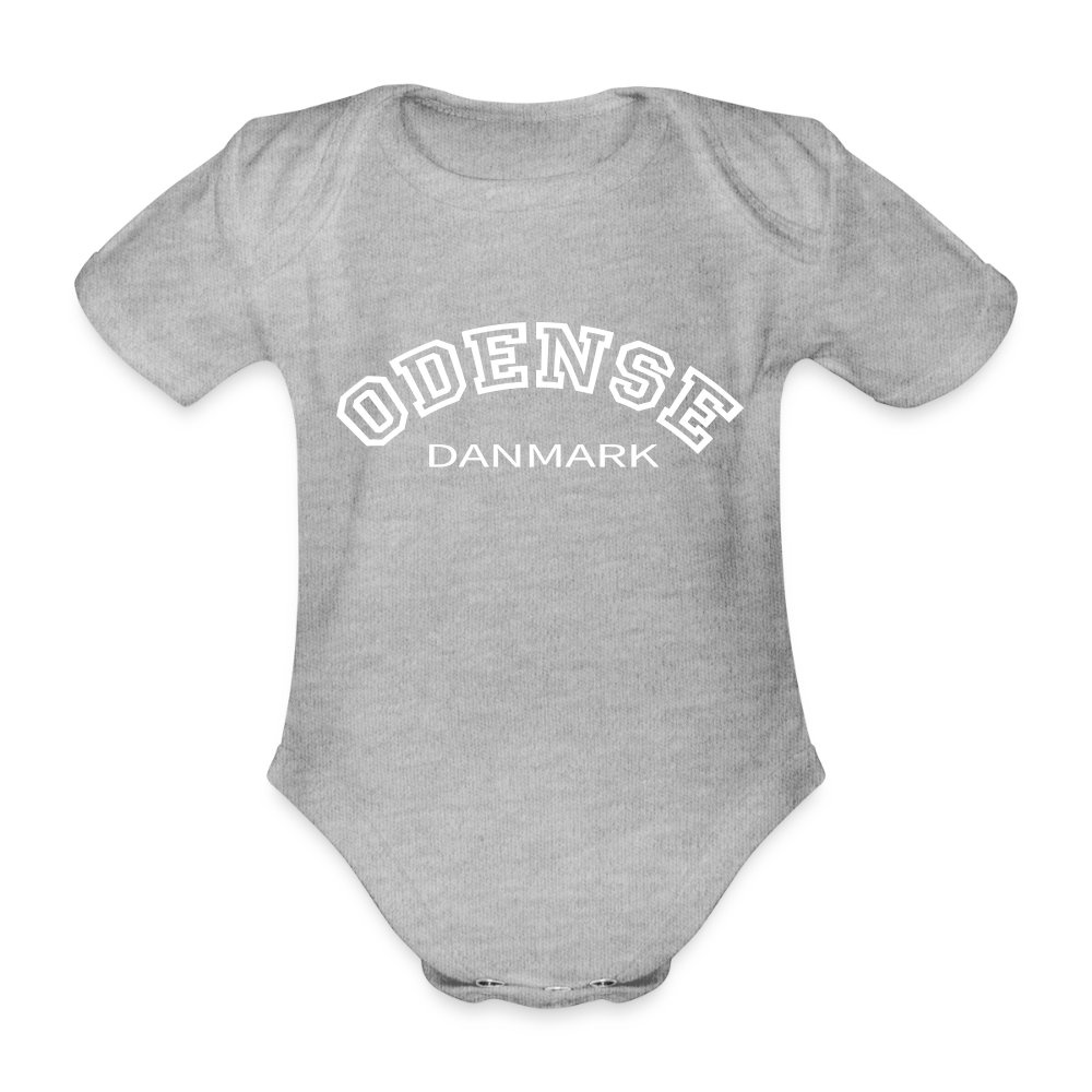 Økologisk Kortærmet Baby Body – Odense - heather grey