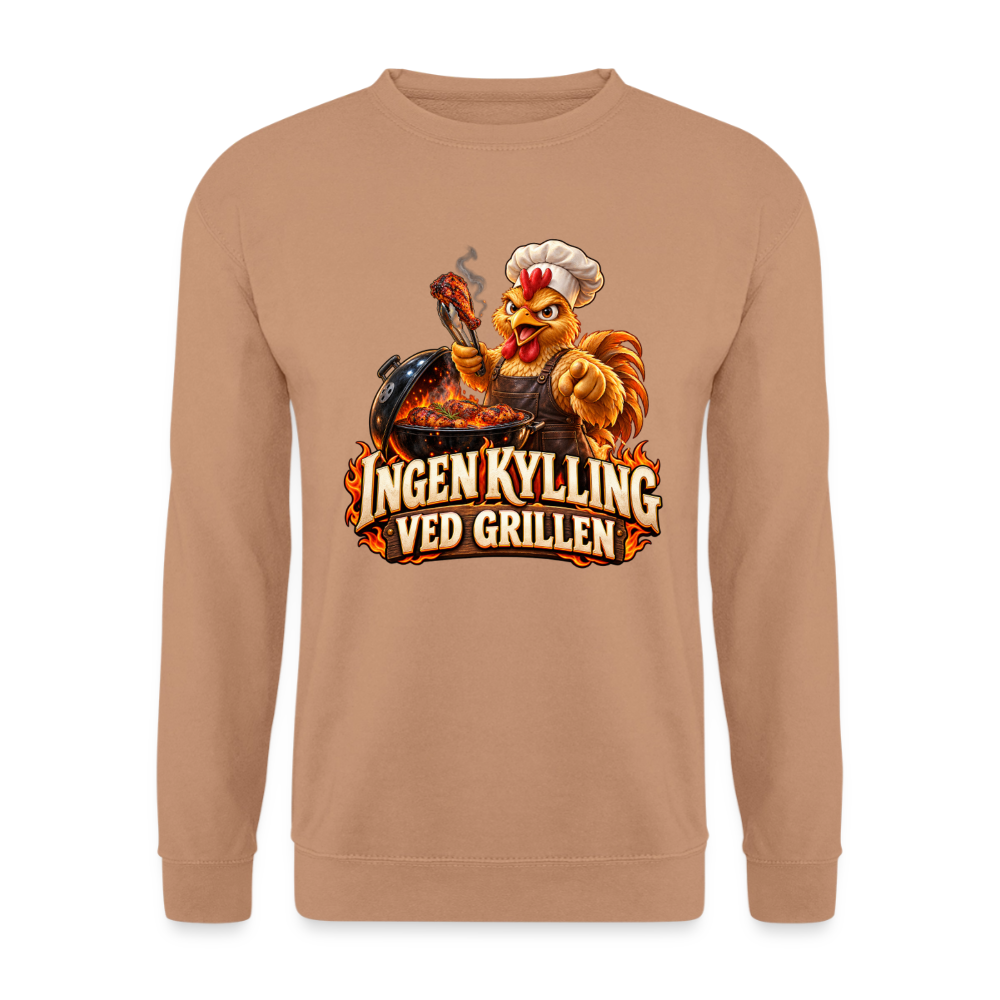 CityShirts - Sweatshirt - Ingen kylling ved grillen - CS054 - mokka