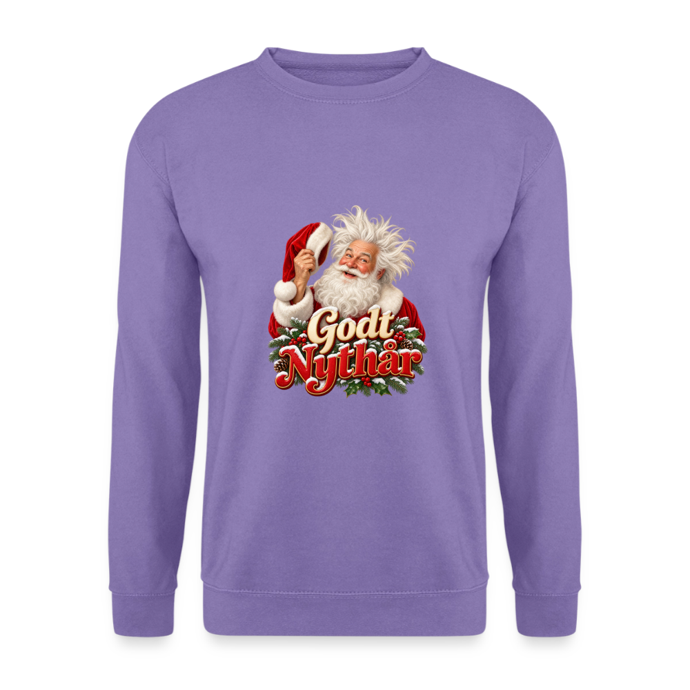 CityShirts - Sweatshirt - Godt Nythår – julemand med morgenhår - CS061 - lavendel
