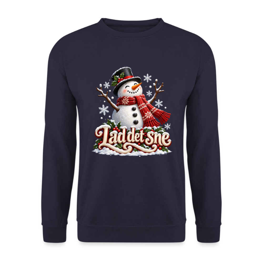 CityShirts - Sweatshirt - Lad det sne – snemand - CS064 - marineblå