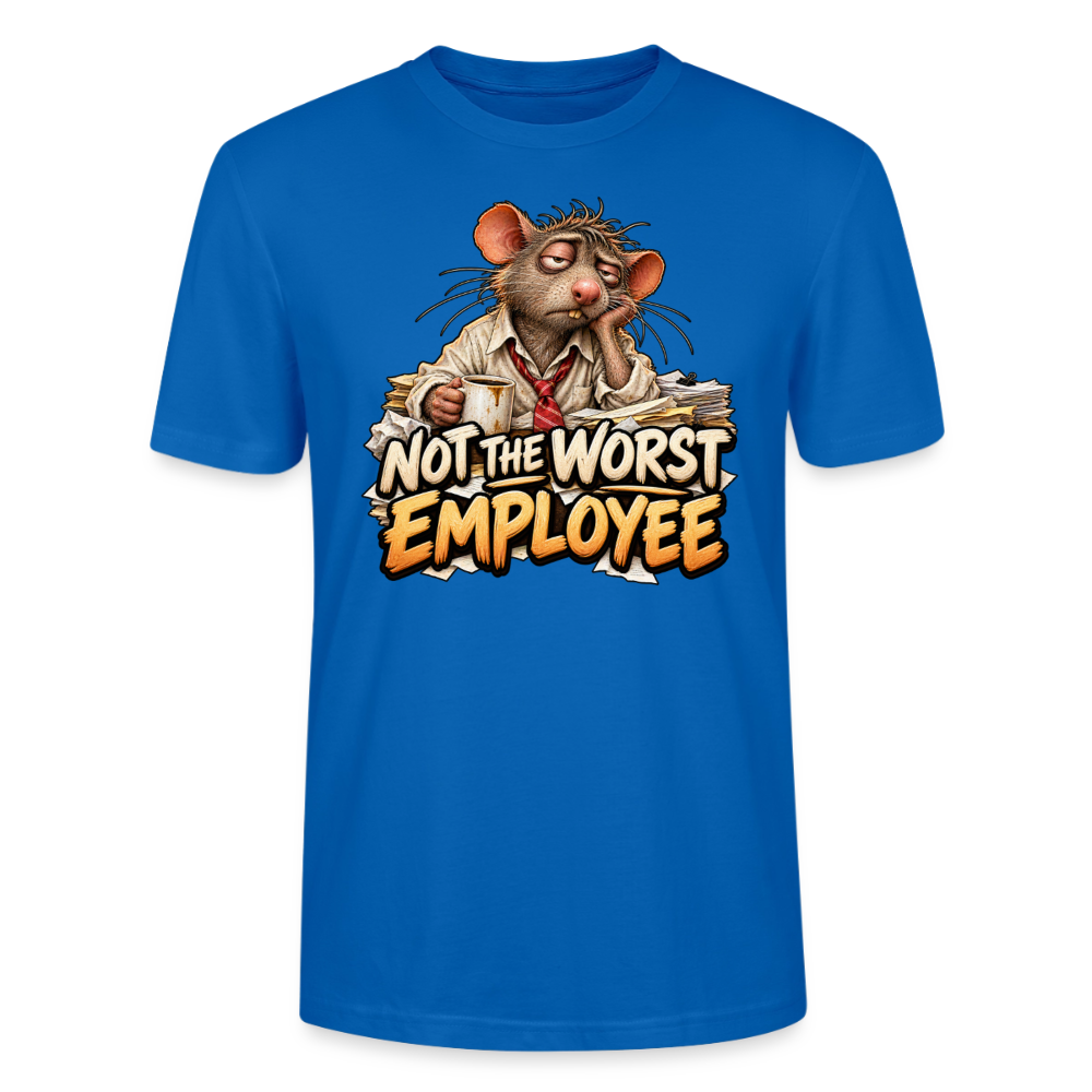 CityShirts - T-shirt - Not the worst employee - CS020 - påfugleblå