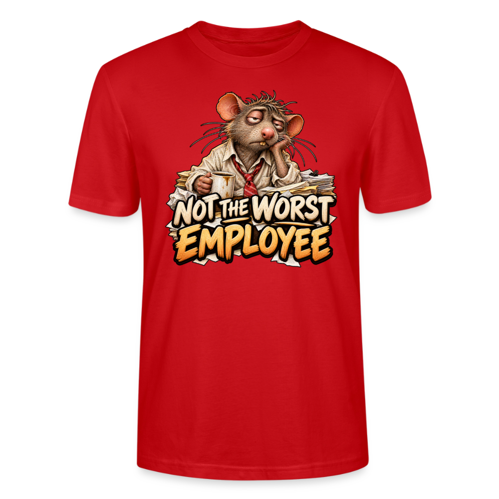CityShirts - T-shirt - Not the worst employee - CS020 - rød