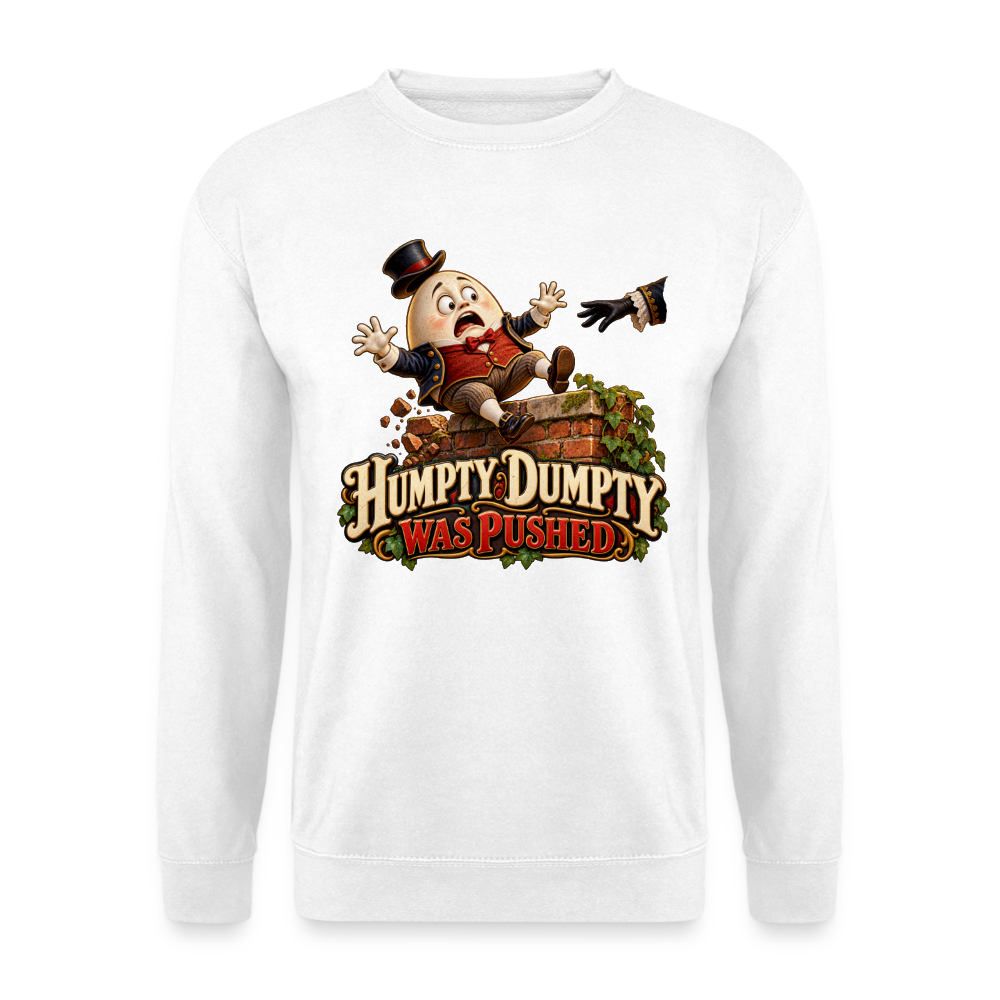 CityShirts - Sweatshirt - Humpty Dumpty was pushed - CS016 - hvid