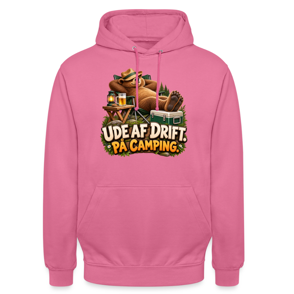 CityShirts - Hoodie - Ude af drift. På camping. - CS035 - pink