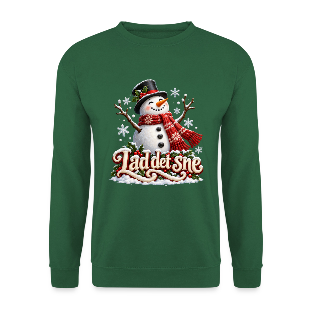 CityShirts - Sweatshirt - Lad det sne – snemand - CS064 - grøn