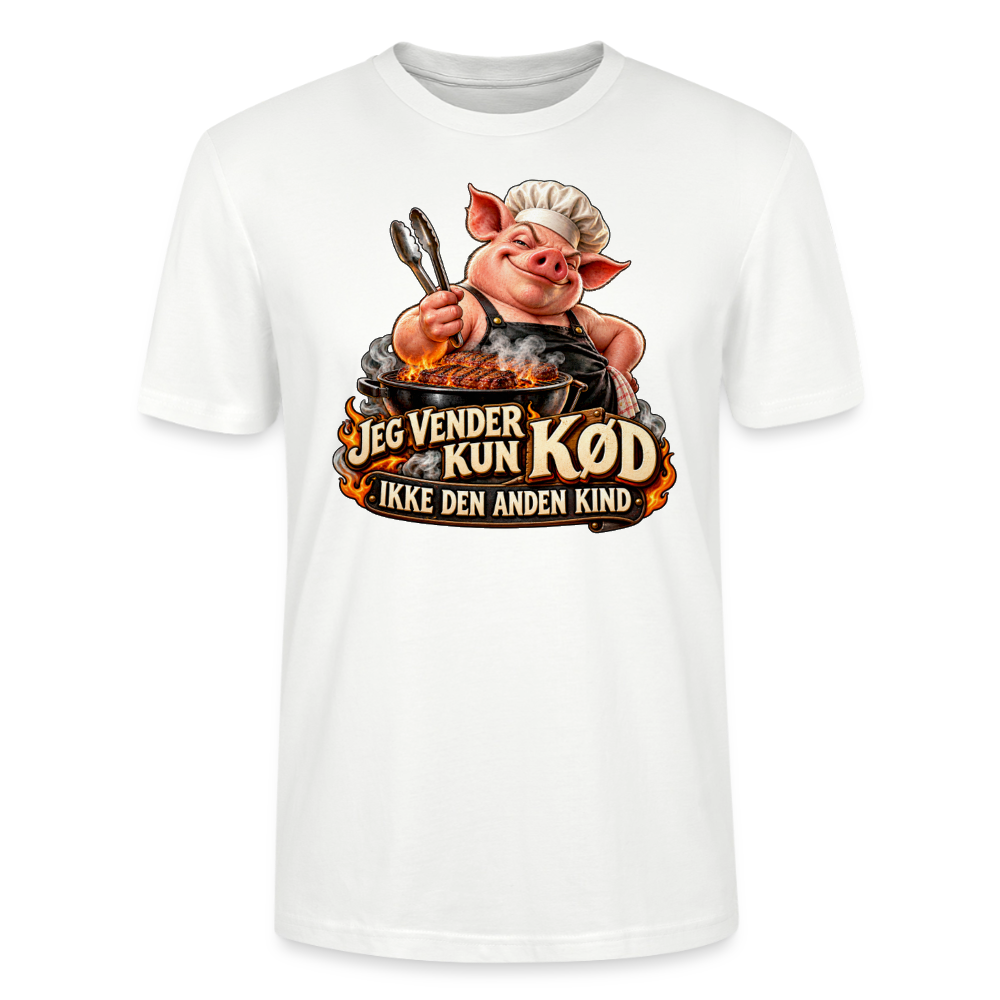 CityShirts - T-shirt - Jeg vender kun kød – Ikke den anden kind - CS044 - hvid