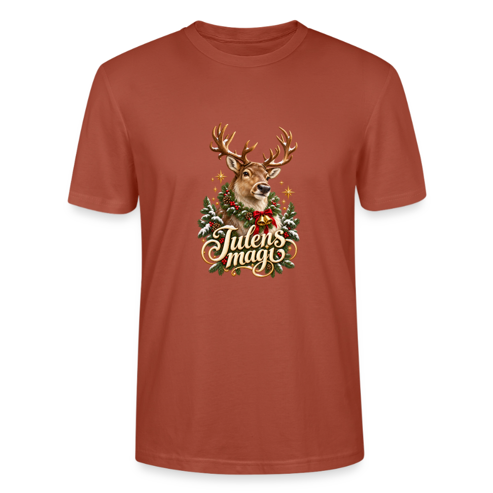 CityShirts - T-shirt - Julens magi – rensdyr - CS065 - terrakotta