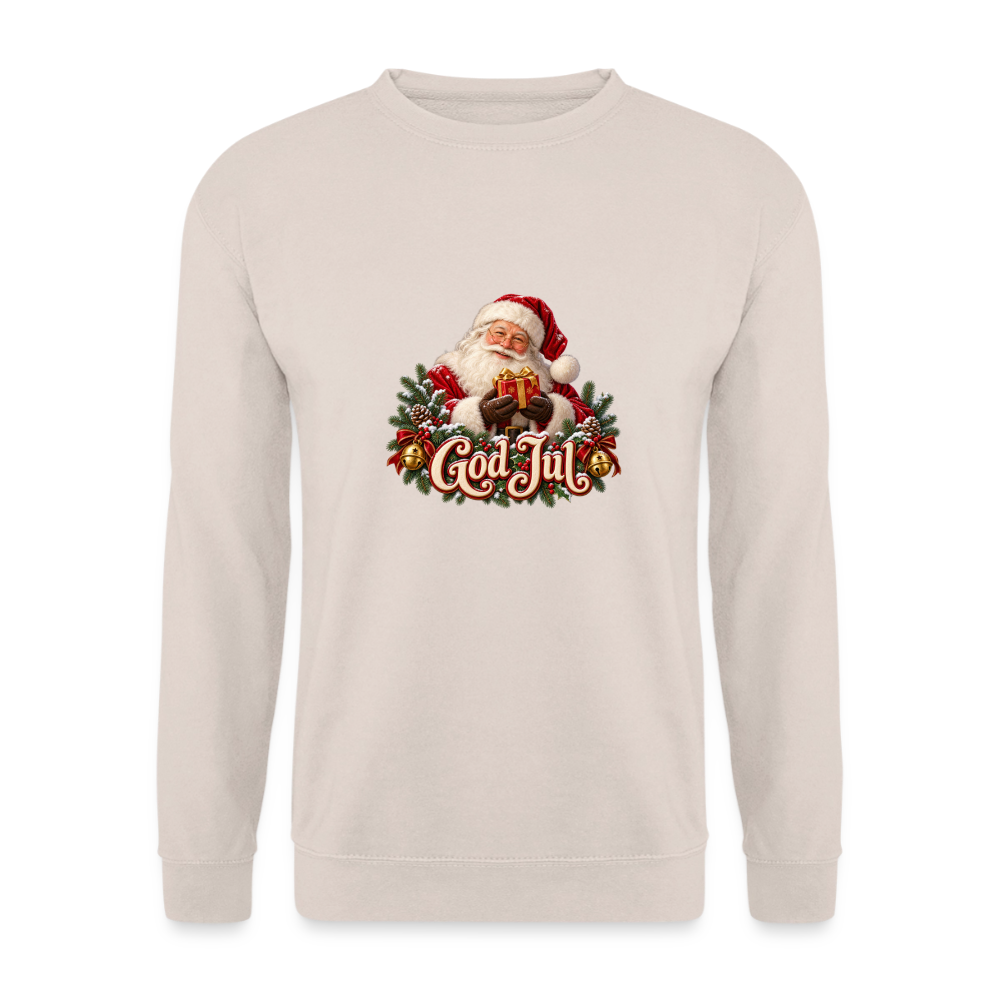 CityShirts - Sweatshirt - God Jul – klassisk julemand - CS058 - sand