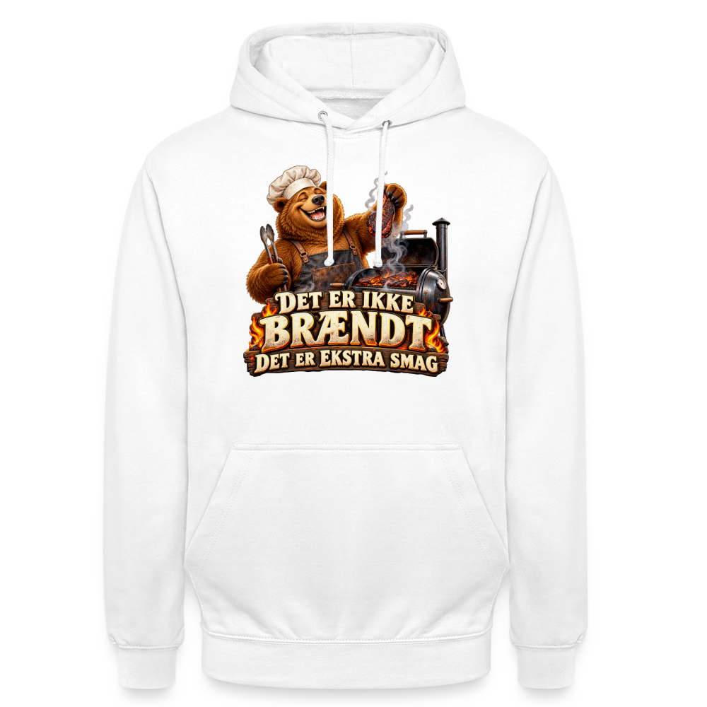 CityShirts - Hoodie - Det er ikke brændt – Det er ekstra smag - CS046 - hvid