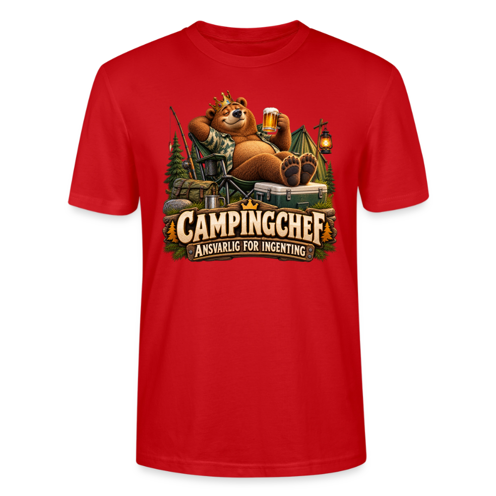 CityShirts - T-shirt - Campingchef – Ansvarlig for ingenting - CS038 - rød