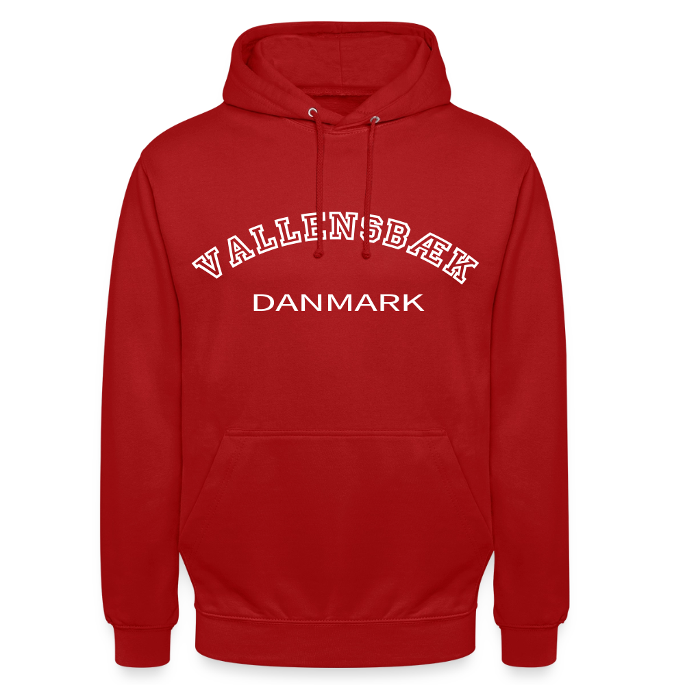 CityShirt - Hoodie - Vallensbæk - rød