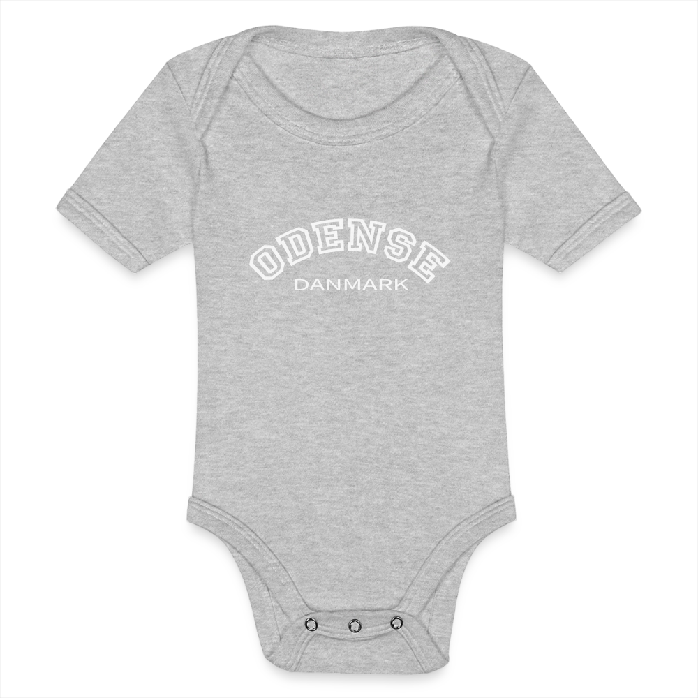 Økologisk Kortærmet Baby Body – Odense - heather grey