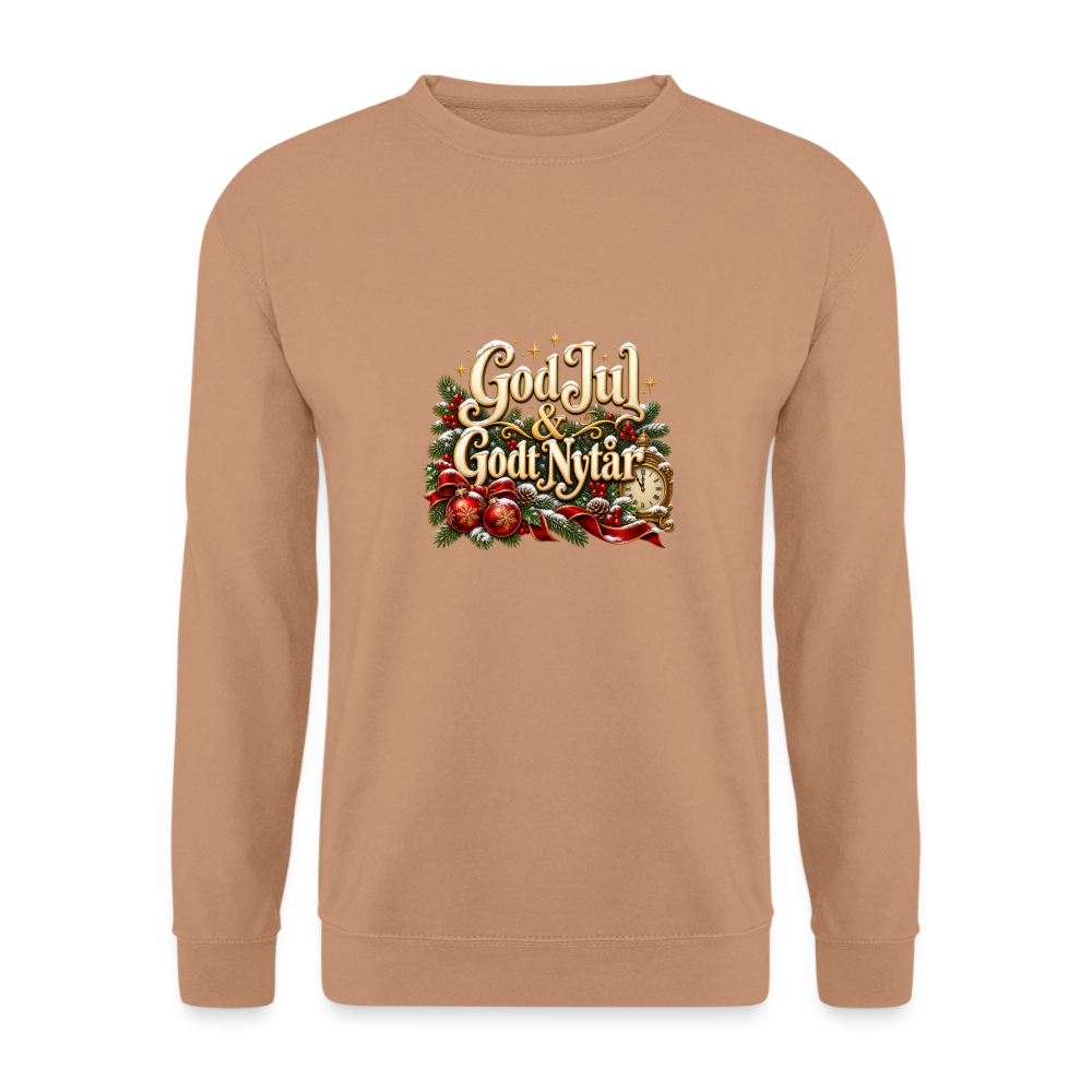 CityShirts - Sweatshirt - God Jul & Godt Nytår – jul og nytår - CS060 - mokka