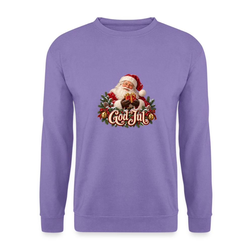 CityShirts - Sweatshirt - God Jul – klassisk julemand - CS058 - lavendel