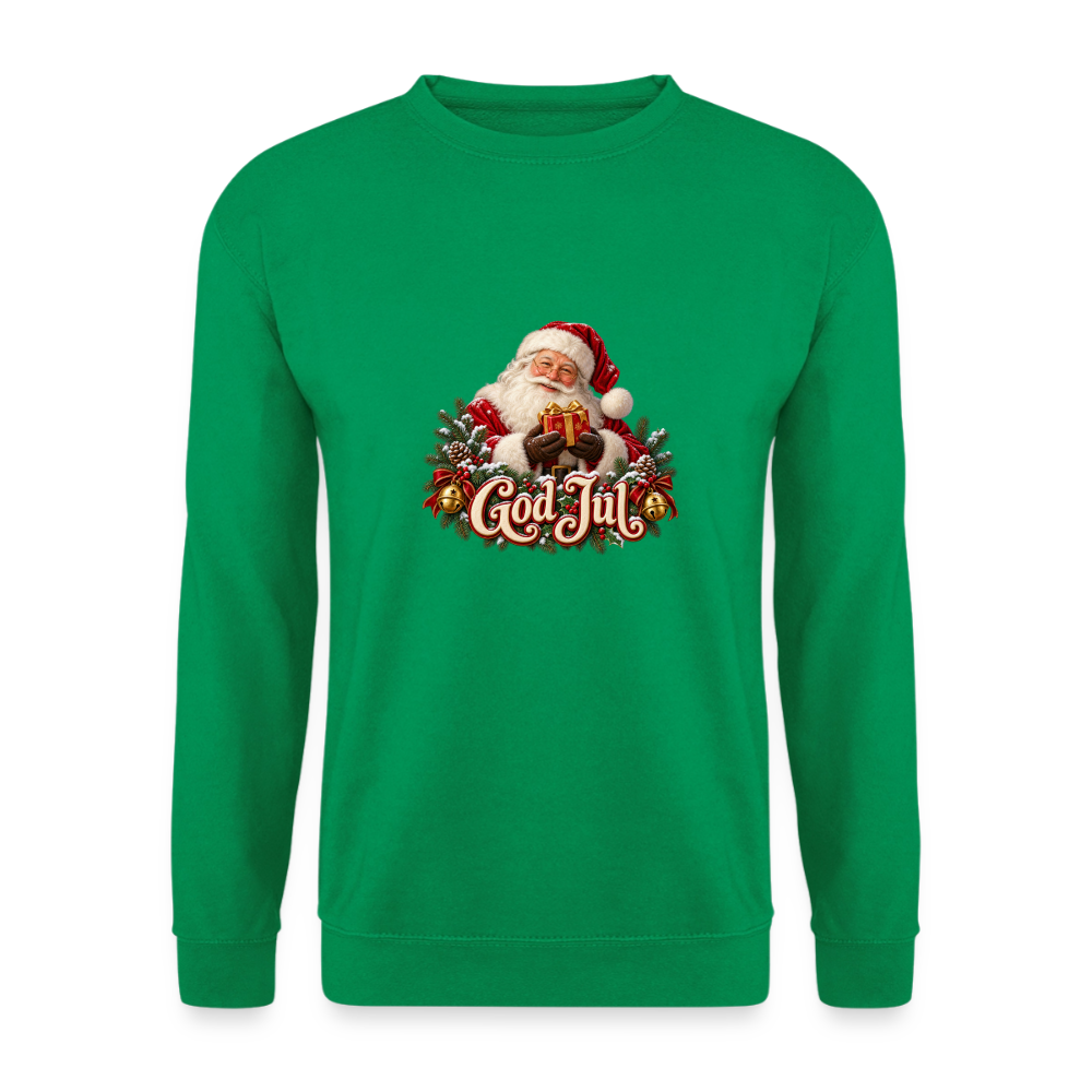 CityShirts - Sweatshirt - God Jul – klassisk julemand - CS058 - kelly grøn