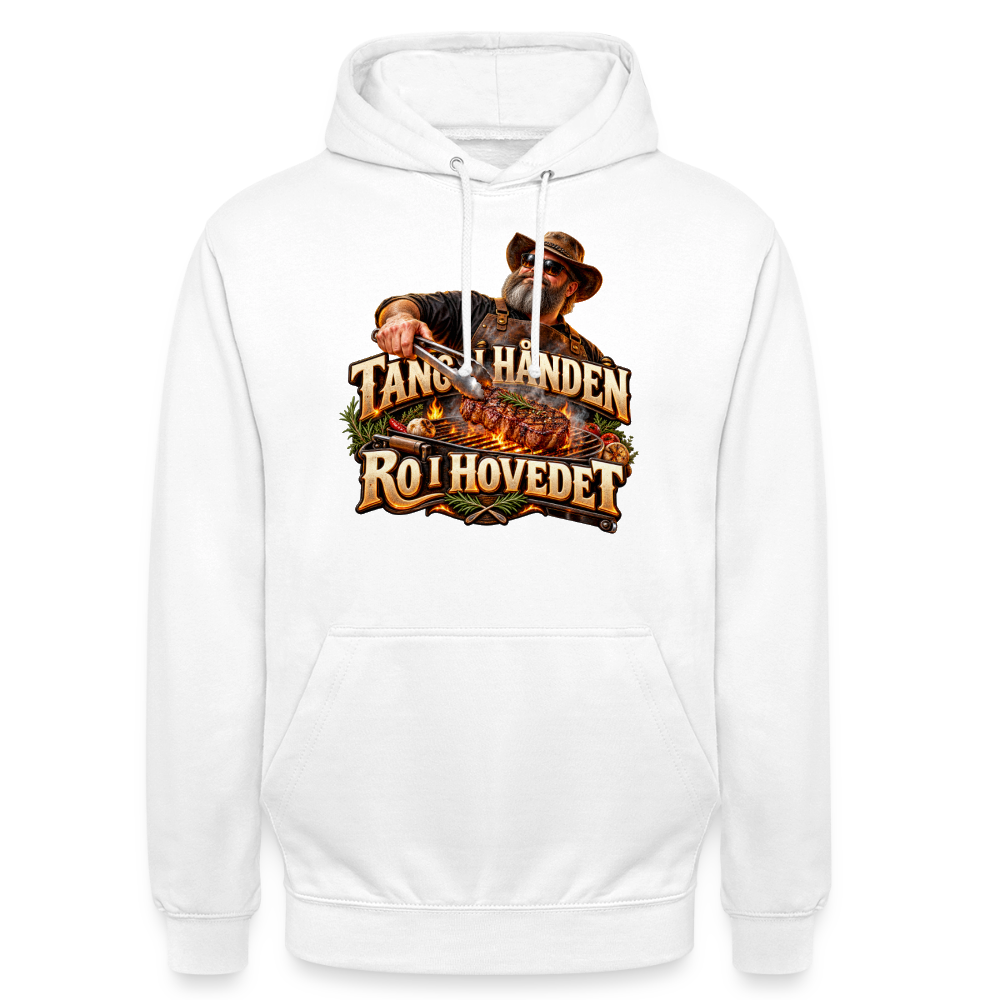 CityShirts - Hoodie - Tang i hånden – Ro i hovedet - CS050 - hvid