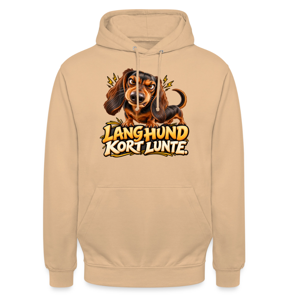 CityShirts - Hoodie - Lang Hund – Kort Lunte - CS026 - fersken