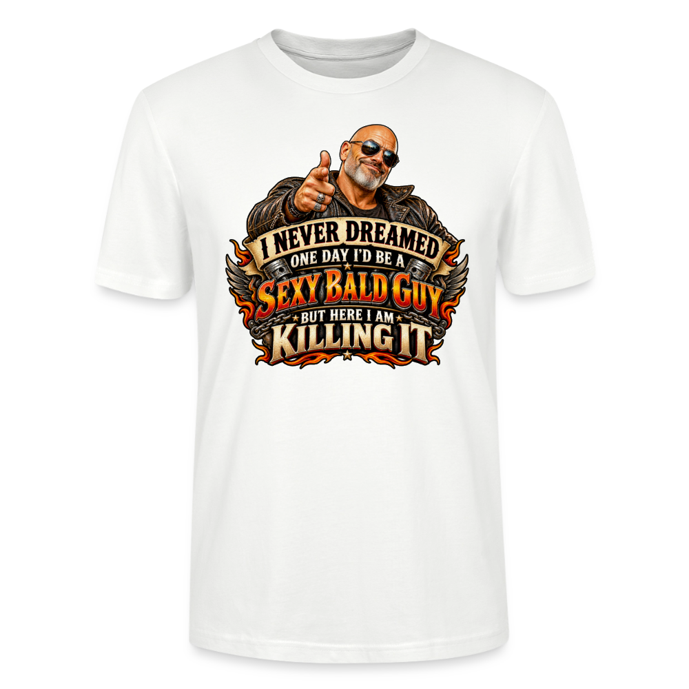 CityShirts - T-shirt - Sexy Bald Guy – Killing It - CS008 - hvid