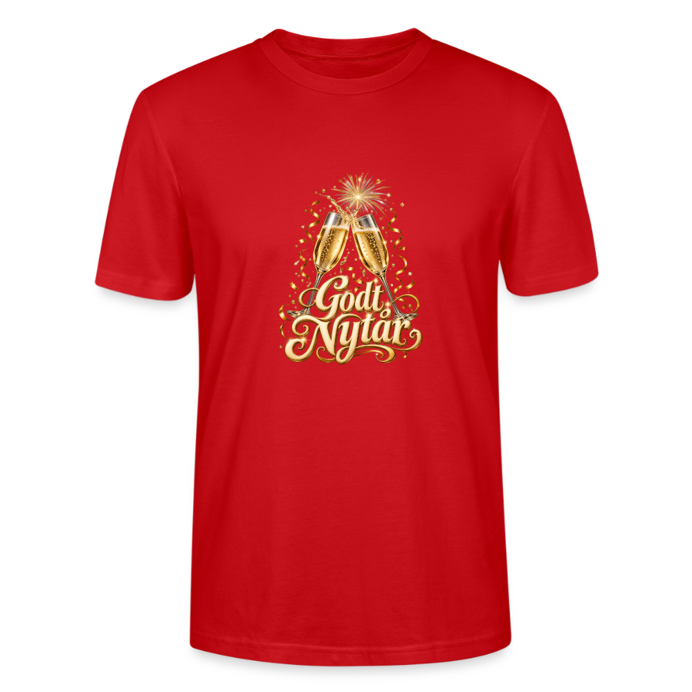 CityShirts - T-shirt - Godt Nytår – champagne og fyrværkeri - CS066 - rød