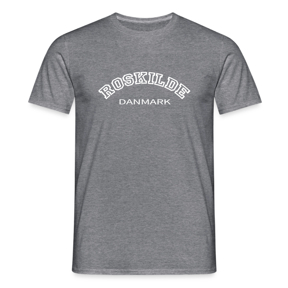 Herre-T-shirt - grafitgrå meleret