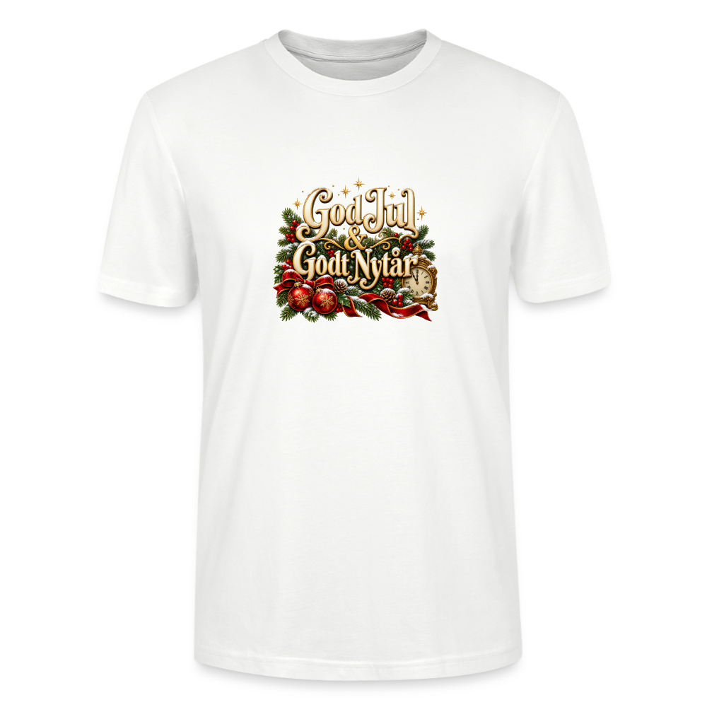 CityShirts - T-shirt - God Jul & Godt Nytår – jul og nytår - CS060 - hvid