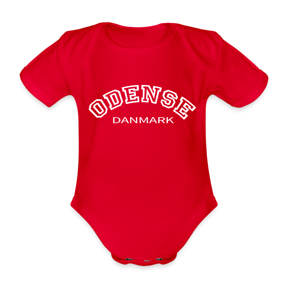 Økologisk Kortærmet Baby Body – Odense - red
