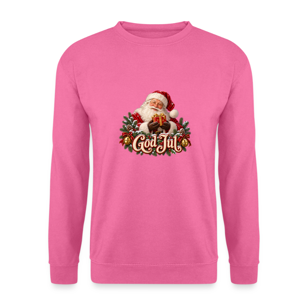 CityShirts - Sweatshirt - God Jul – klassisk julemand - CS058 - pink