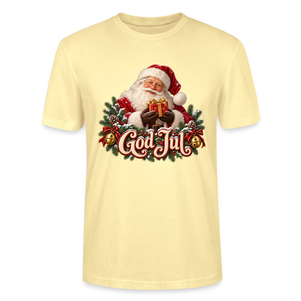CityShirts - T-shirt - God Jul – klassisk julemand - CS058 - cremefarvet