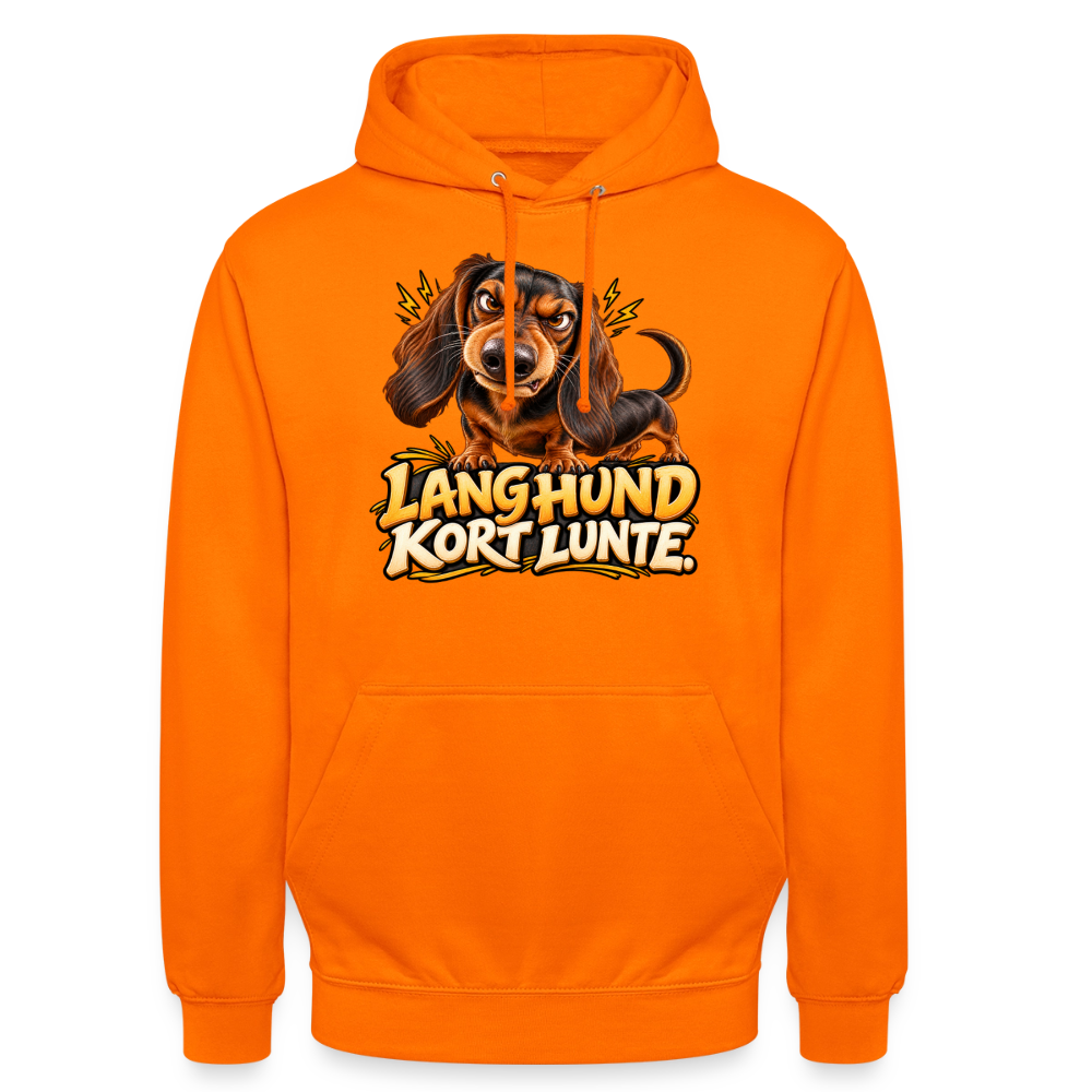 CityShirts - Hoodie - Lang Hund – Kort Lunte - CS026 - orange