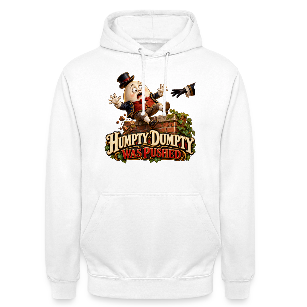 CityShirts - Hoodie - Humpty Dumpty was pushed - CS016 - hvid