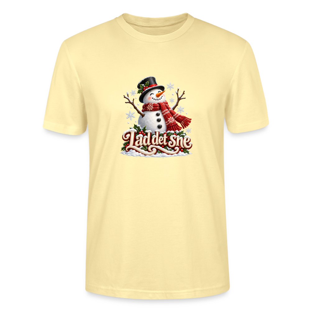 CityShirts - T-shirt - Lad det sne – snemand - CS064 - cremefarvet