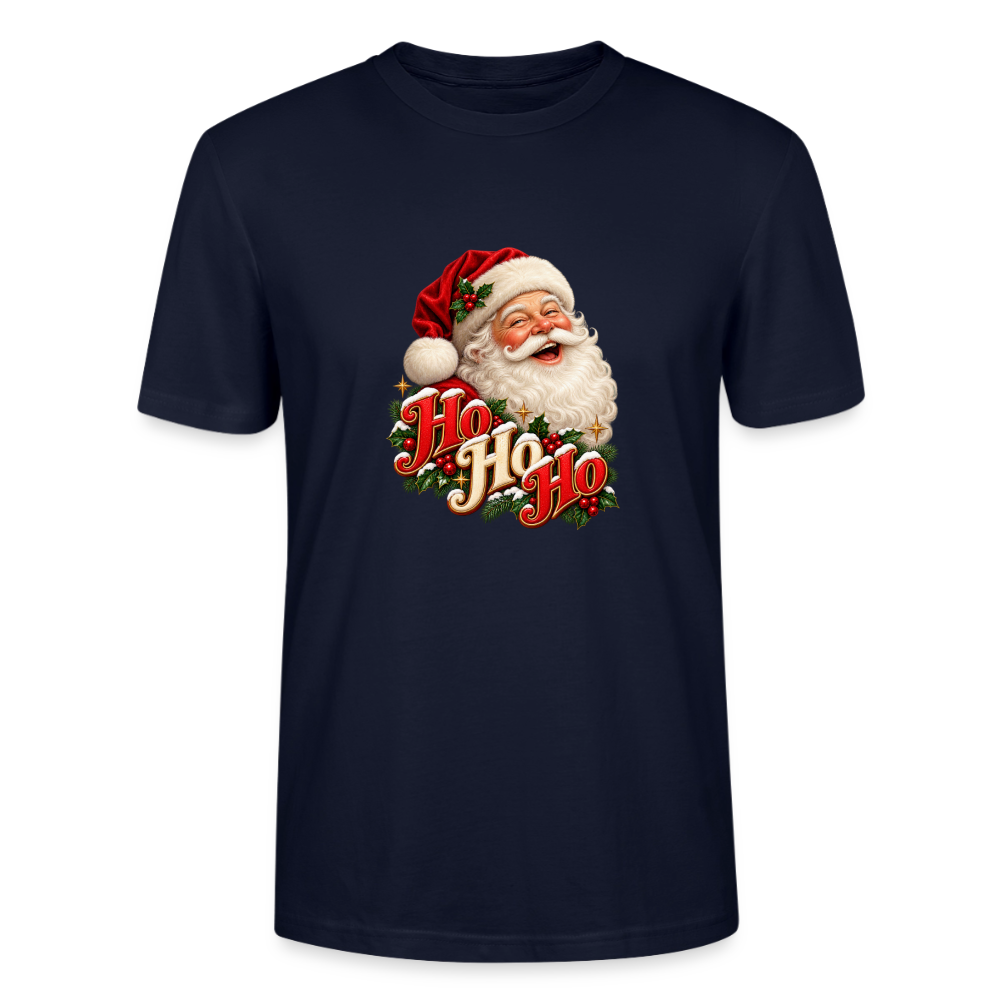 CityShirts - T-shirt - Ho Ho Ho – julemandens grin - CS063 - marineblå