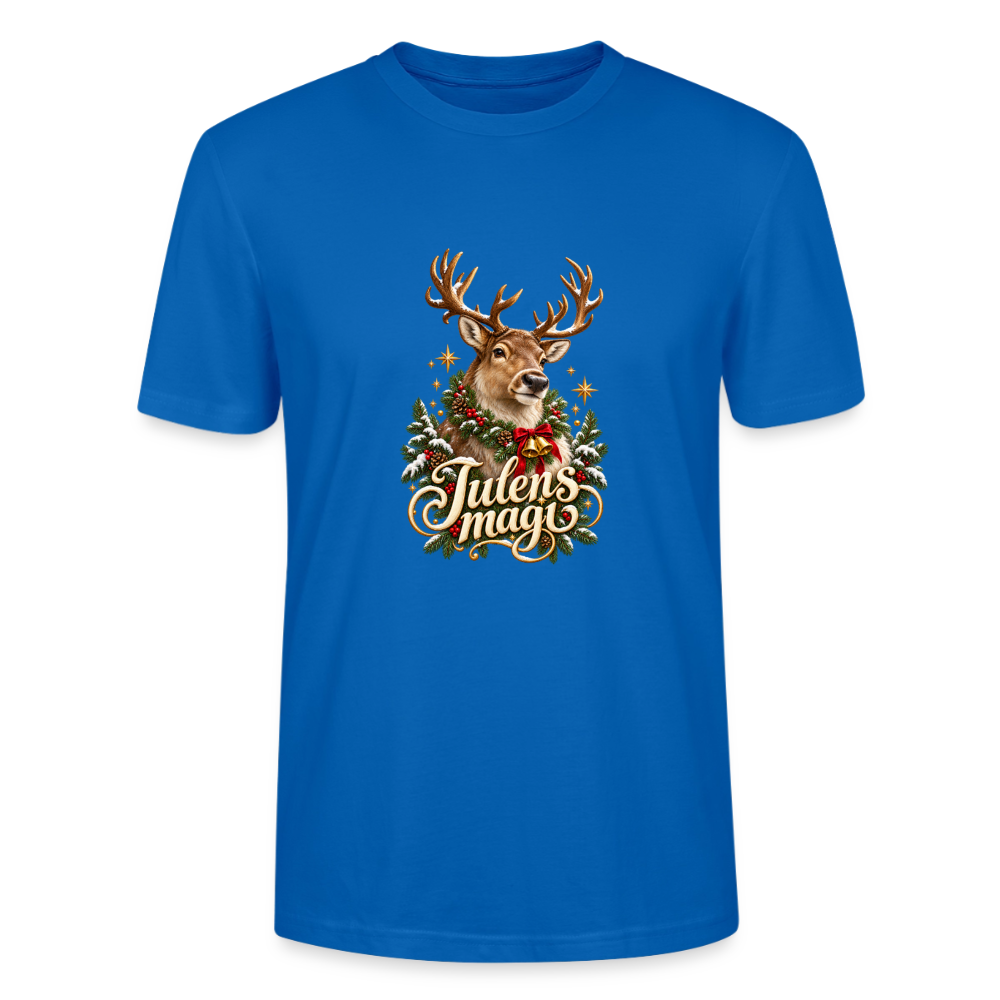 CityShirts - T-shirt - Julens magi – rensdyr - CS065 - påfugleblå
