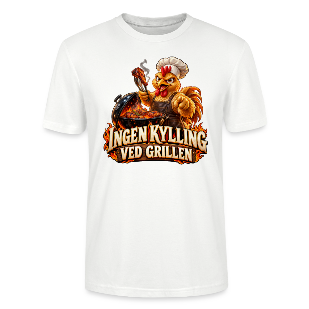 CityShirts - T-shirt - Ingen kylling ved grillen - CS054 - hvid