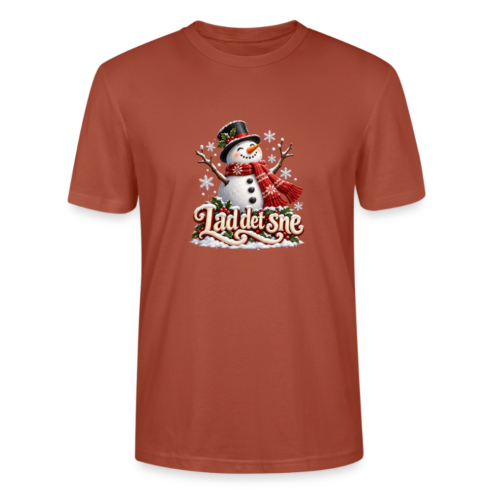CityShirts - T-shirt - Lad det sne – snemand - CS064 - terrakotta