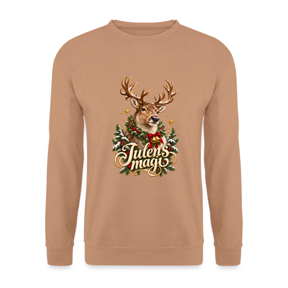 CityShirts - Sweatshirt - Julens magi – rensdyr - CS065 - mokka