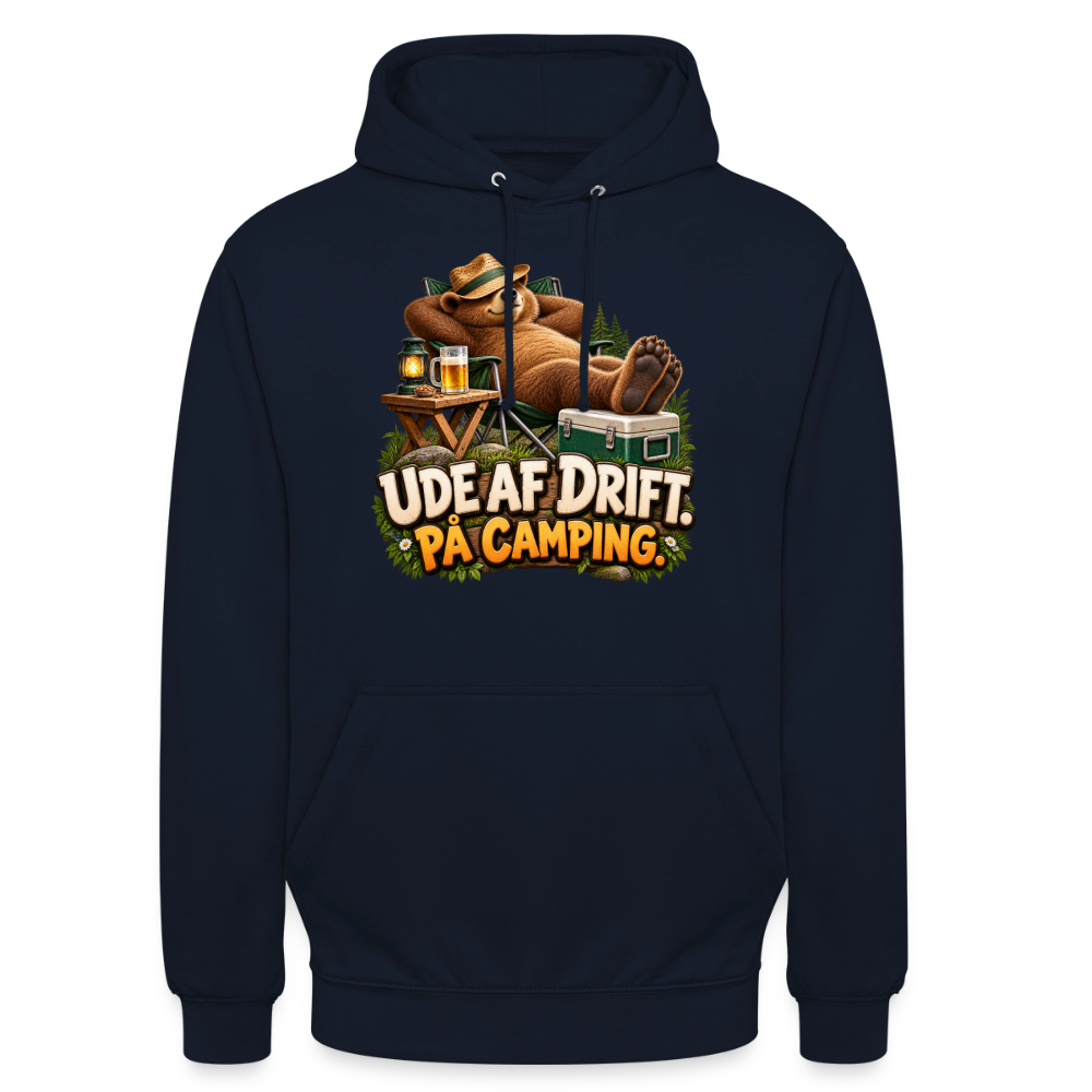 CityShirts - Hoodie - Ude af drift. På camping. - CS035 - marineblå