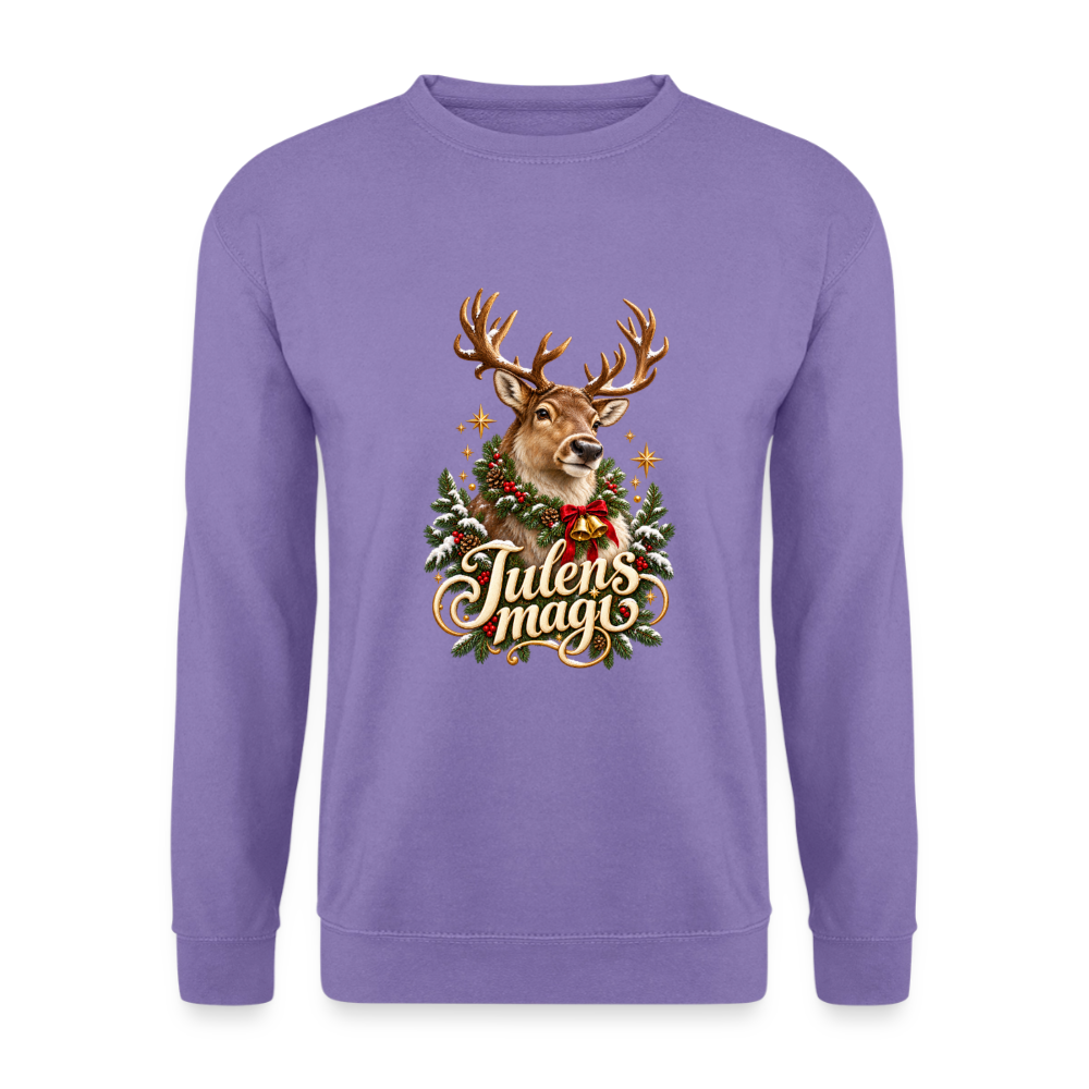 CityShirts - Sweatshirt - Julens magi – rensdyr - CS065 - lavendel