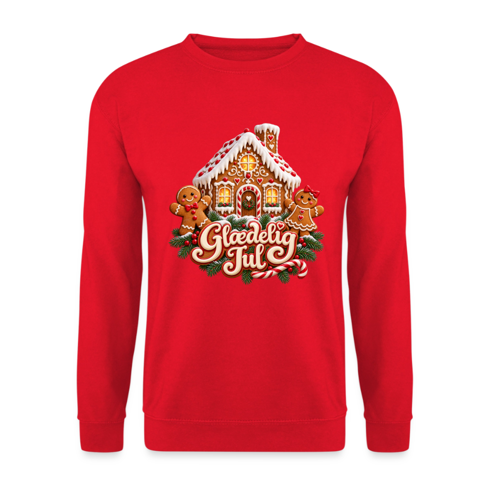 CityShirts - Sweatshirt - Glædelig Jul – peberkagehygge - CS067 - rød