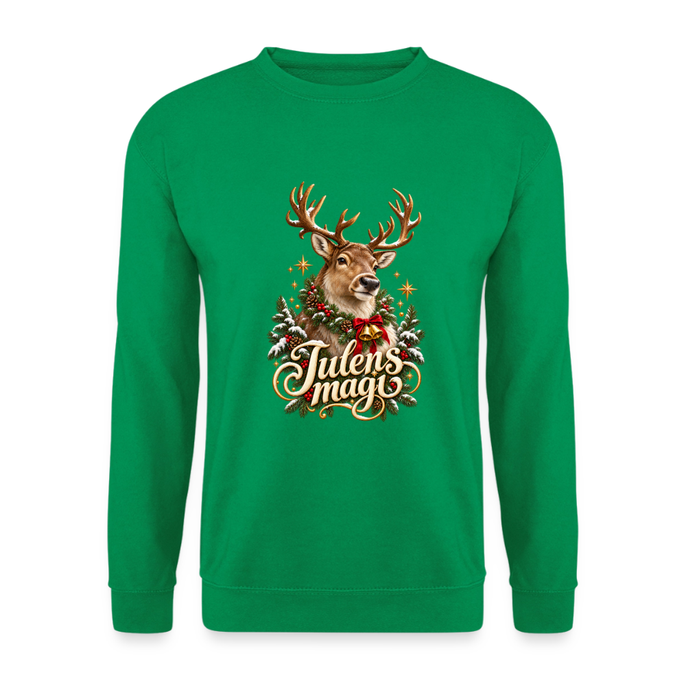 CityShirts - Sweatshirt - Julens magi – rensdyr - CS065 - kelly grøn