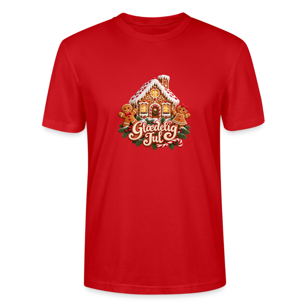 CityShirts - T-shirt - Glædelig Jul – peberkagehygge - CS067 - rød